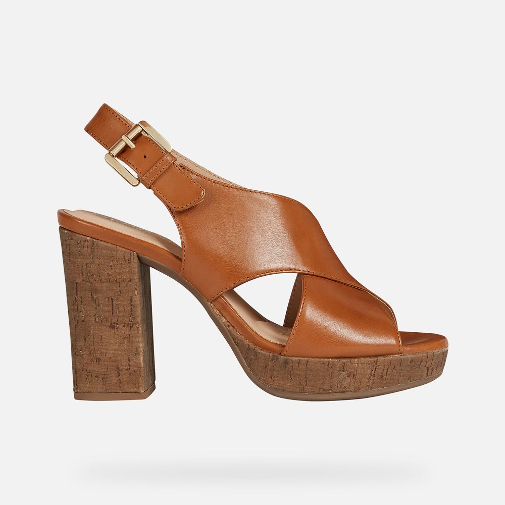 Geox Bayan Sandalet Kahverengi - Gerbera - FPT-693150